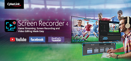 Cyberlink Screen Recorder 4  - Record your games, RPG, car game, shooting gameplay - Game Recording and Streaming Software